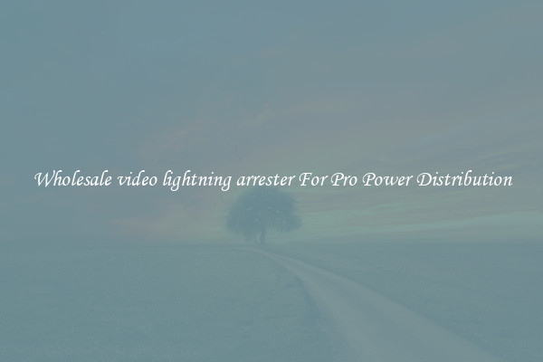 Wholesale video lightning arrester For Pro Power Distribution