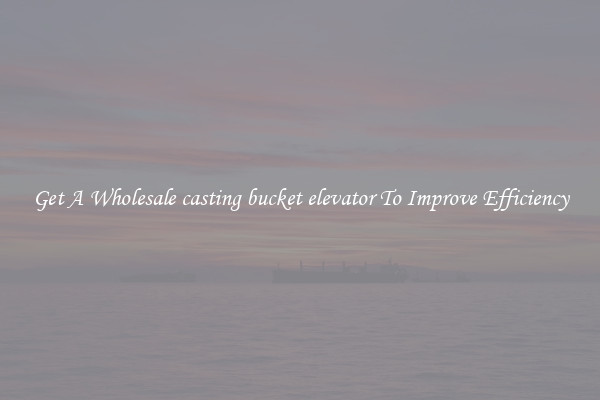 Get A Wholesale casting bucket elevator To Improve Efficiency