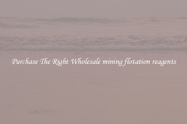 Purchase The Right Wholesale mining flotation reagents