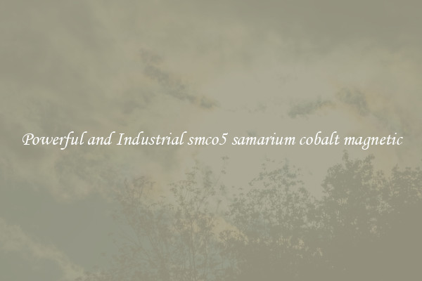 Powerful and Industrial smco5 samarium cobalt magnetic