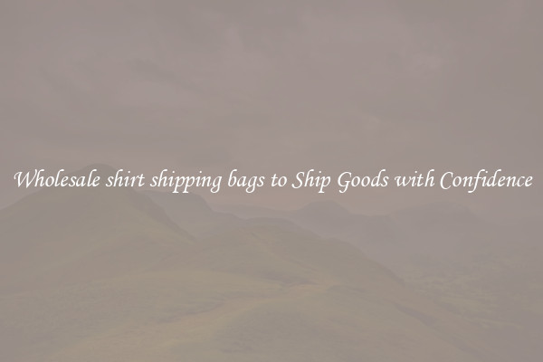 Wholesale shirt shipping bags to Ship Goods with Confidence