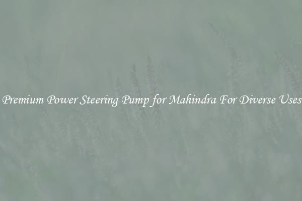 Premium Power Steering Pump for Mahindra For Diverse Uses