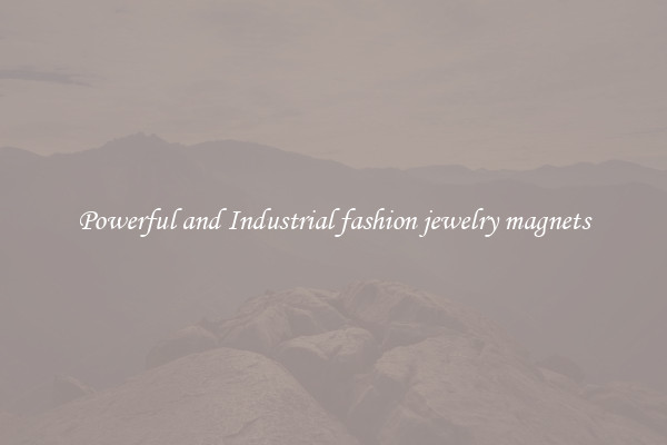 Powerful and Industrial fashion jewelry magnets