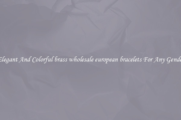 Elegant And Colorful brass wholesale european bracelets For Any Gender