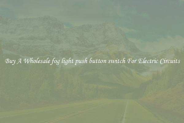 Buy A Wholesale fog light push button switch For Electric Circuits