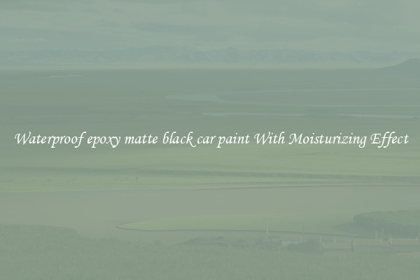 Waterproof epoxy matte black car paint With Moisturizing Effect